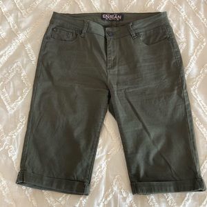 Olive green burmuda shorts